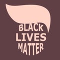 Abstract emblem black lives matter